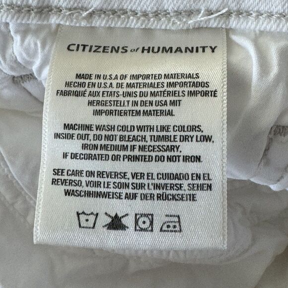 Citizens Of Humanity SZ 26 Harlow Ankle Slim Jeans Hi-Rise Stretch Floral Trim - Picture 12 of 13